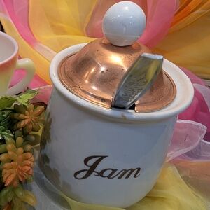 White and Copper Jam Jar